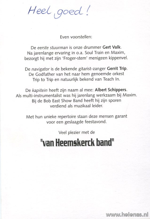 Van Heemskerck band 1b